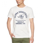 Alpha Industries 阿尔法 男士纯棉T恤  经典白色