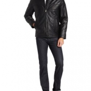 XL码！Perry Ellis  Lambskin Leather男士羊皮夹克