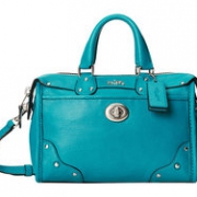 Coach 蔻驰 Crackle Leather Rhyder 24 Satchel 女士手提包