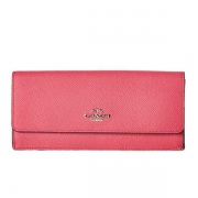 COACH 蔻驰 女士压花织纹皮革软钱包 4色 $74.99