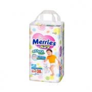 Merries日本花王 拉拉裤XL38片加大号