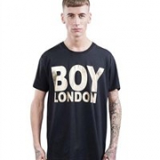 BOY LONDON 中性 短袖T恤 金色字母款  黑金版 1013026    进口直采