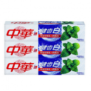 中华 健齿白清新薄荷味牙膏 200g*3支