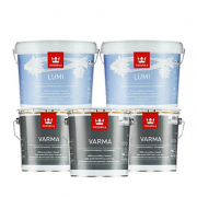 TIKKURILA 芬琳漆  北极雪超白内墙漆9L*2+威玛底漆套装2.7L*3
