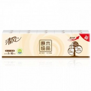 清风 原木纯品手帕纸  3层10张*10包