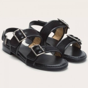 Frye 弗莱 Phillip Buckles 女士真皮平底凉鞋 3色 2.9折 $74.99