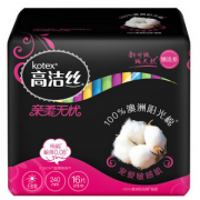 高洁丝（Kotex）臻选系列极薄纯棉卫生巾日用240mm16片装