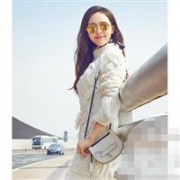 唐嫣同款：COACH蔻驰Pebbled Small Shadow Crossbody女士真皮单肩斜跨包 绿色款