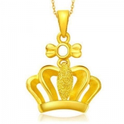 CHOW TAI FOOK 周大福 F187777 至美皇冠 足金吊坠 2.90g