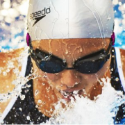 速比涛（SPEEDO） Futura Biofuse 女式游泳眼镜 防水防雾高清大镜框