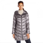 Calvin Klein Mid-Length Packable Chevron 女士长款外套