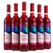 长城红酒 玫瑰红甜型葡萄酒 750ml*6瓶