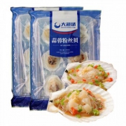 大渔场 大连蒜蓉粉丝扇贝 200g*3袋（18只）*3件