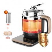 美的（Midea） MK-GE1703 多功能养生壶 高硼硅玻璃壶身 智能防溢 预约功能