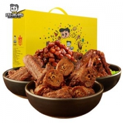 7周年礼盒 周黑鸭 鸭脖 鸭翅 鸭锁骨 花生米 635g