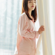 情侣款棉绒撞色家居服套装