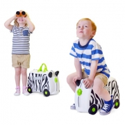 Trunki 小朋友行李箱 斑马 马鞍造型，坚固耐用，圆滑设计