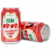 珍珍 碳酸饮料 荔枝味 330ml*24听 整箱