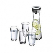 WMF 福腾宝 玻璃冷水壶套装 含4只水具