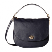 蔻驰（COACH） Pebbled Turnlock Hobo 女士真皮单肩包