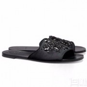 Tory Burch Delphine 女士真皮水晶平底凉拖鞋 4折 $110