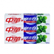 中华 健齿白清新薄荷味牙膏 200g*3支