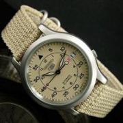 Seiko 精工 5号盾系列 SNK803 男士自动机械腕表 米色