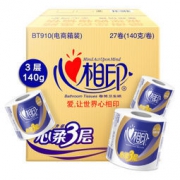 心相印 心柔系列 卷纸3层140g*27卷*4件