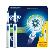 欧乐B（Oral-B） Pro690 充电式电动牙刷 家庭装两支装 3D清洁模式 柔和保护牙齿和牙龈