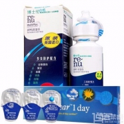 博士伦润明除蛋白护理液60ml+库博宝睛润日抛2片+库博欧柯莱视日抛2片