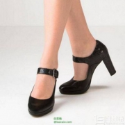 限尺码，Clarks 其乐 Kendra Gaby女士真皮粗跟高跟鞋 2色 Prime会员免费直邮