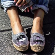 Chiara Ferragni 俏皮眨眼草底休闲鞋