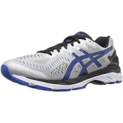 ASICS Mens Gel-Kayano 23 Running Shoe, Silver/Imperial/Black, 7.5 M US