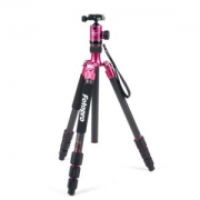 历史新低-Fotopro 富图宝 C-5C Red碳纤可翻折三脚架 红色