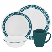 Corelle 康宁餐具 Crimson Trellis  陶瓷餐具套装 16件套 蓝色款 *2件