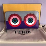 Fendi 芬迪 小恶魔系列 蜡笔涂鸦风格 Saffiano 折叠钱包