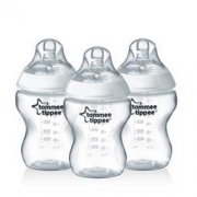 汤美天地（Tommee Tippee）  婴儿宽口径防胀气 260ml 3个装 *2件