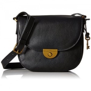 Fossil Emi Saddle Bag, Black黑色女士斜挎包