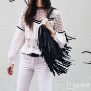 Frye 弗莱 Farrah Fringe女士流苏单肩包 2.6折$155.2