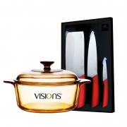 康宁（VISIONS）  锅具套装VS12+康宁芝加哥刀具组合