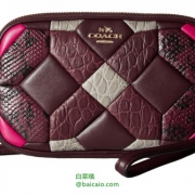 COACH 蔻驰 女士稀有压花皮革绗缝手拿斜挎包 新低$84.99