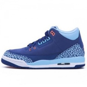 耐克 NIKE 女鞋 AIR JORDAN 3 GS AJ3 乔3女子低帮篮球鞋 441140-506 蓝/紫 37.5码/5Y