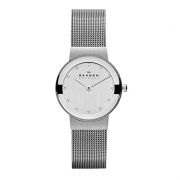 Skagen 镶钻超薄百搭手表， 米兰带