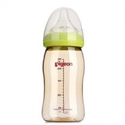 PIGEON 贝亲 自然实感 宽口径 PPSU奶瓶 240ml 配硅胶L奶嘴 *2件