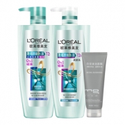 欧莱雅（LOREAL）透明质酸水润去屑（无硅油）700ml+透明质酸润发乳700ml+美即白泥清洁面膜