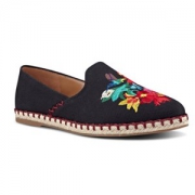 Nine West 玖熙 Unrico 女士刺绣平底草编鞋 UK10