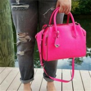 Rebecca Minkoff 瑞贝卡Mini Perry Satchel 女款单肩包 玫粉色