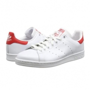 Adidas Originals   Stan Smith 复古小白鞋 红尾