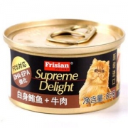 Frisian 富力鲜 猫罐头 白身鲔鱼+牛肉 85g *33件
