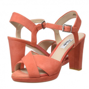 其乐（Clarks）  Kendra Petal女士真皮粗跟凉鞋
